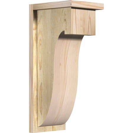 Ekena Millwork Del Monte Rough Sawn Corbel w/Backplate, Douglas Fir, 8"W x 10"D x 22"H COR08X10X22DEL01RDF